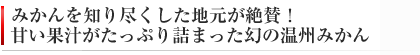 みかんを知り尽くした地元が絶賛