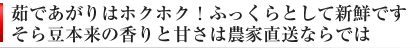 茹であがりはホクホク！ふっくら大粒で新鮮