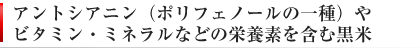 アントシアニン・ビタミン・ミネラルなどの栄養価も豊富 