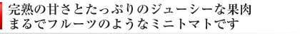 完熟の甘さとたっぷりの果肉